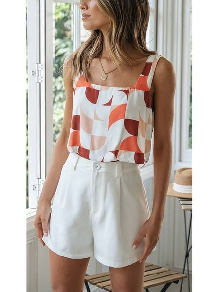 LA Angels Top w kolorze białym ze wzorem rozmiar: S. Białe topy LA Angels, s, bez wzorów, z wiskozy, bez kołnierzyka, bez ramiączek. Za 118.56 zł.