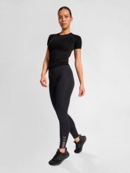 Damskie legginsy Hummel Active. Czarne legginsy Hummel, bez wzorów, z dżerseju, eleganckie. Za 269.50 zł.
