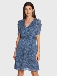 DKNY Sukienka codzienna DD2FT911 Niebieski Regular Fit. Niebieskie sukienki DKNY, na co dzień, bez wzorów, z syntetyku, bez kołnierzyka, bez ramiączek, proste. Za 719.99 zł.