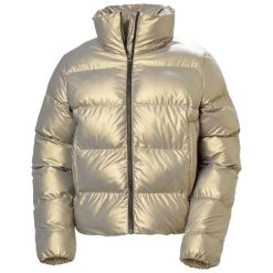 Kurtka damska Helly Hansen Jade Puffer. Żółte kurtki Helly Hansen, bez wzorów, z puchu, bez kaptura. W wyprzedaży za 648.70 zł.