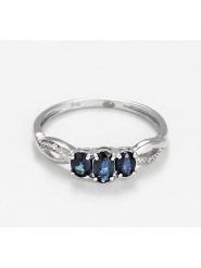 Maison héritage PARIS Złoty pierścionek z diamentami i szmaragdem rozmiar: 58. Szare pierścionki maison héritage PARIS, z diamentem, złote. Za 1,535.99 zł.