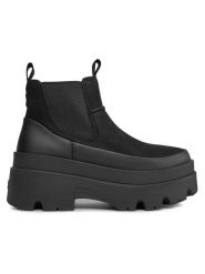 UGG Skórzane sztyblety "Brisbane" w kolorze czarnym rozmiar: 40. Czarne botki UGG, bez wzorów, sportowe, bez zapięcia. Za 658.88 zł.