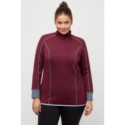 Damskie Koszulka stójka na suwak Slim Fit długi rękaw otwór na kciuk. Czerwone t-shirty sportowe Ulla Popken, plus size, bez wzorów, z elastanu, bez ramiączek. W wyprzedaży za 179.99 zł.