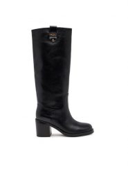 TWINSET Kozaki ko252TCP080 Czarny. Czarne kozaki Twinset, bez wzorów, ze skóry, bez obcasa, na słupku, bez zapięcia. Za 1,909.00 zł.