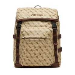 Plecak Guess. Brązowe plecaki Guess, z aplikacjami, bez dodatków. Za 439.99 zł.