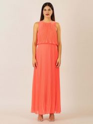 APART Sukienka w kolorze koralowym rozmiar: 42. Pomarańczowe sukienki Apart, bez wzorów, bez kołnierzyka, bez ramiączek, maxi. Za 280.44 zł.