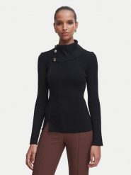 Rinascimento Sweter CFM0012355003 Czarny Slim Fit. Czarne swetry Rinascimento, m, bez wzorów, z syntetyku, bez ramiączek. Za 519.99 zł.