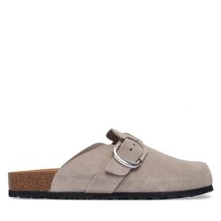 Klapki Tamaris. Szare klapki Tamaris, bez wzorów, bez obcasa, bez zapięcia. Za 329.99 zł.