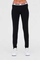MOSCHINO Czarne legginsy. Czarne legginsy MOSCHINO, bez wzorów. W wyprzedaży za 299.99 zł.