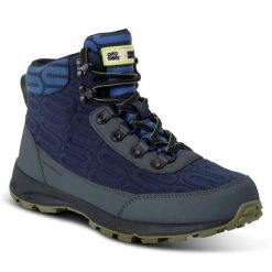 Buty trekkingowe z nadrukiem dla kobiet Regatta Orla Kiely. Niebieskie trekkingi Regatta, bez wzorów, z gumy, bez zapięcia, trekkingowe. Za 394.00 zł.