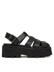 Buffalo Sandały Brake Fisher 1602363 Czarny. Czarne sandały Buffalo, bez wzorów, ze skóry, bez obcasa, na płaskiej podeszwie, bez zapięcia. Za 389.99 zł.