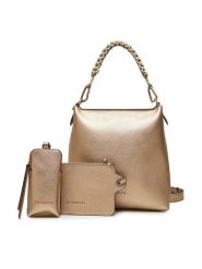 Hispanitas Torebka BV253843 Złoty. Żółte torebki klasyczne Hispanitas, bez wzorów, ze skóry, bez dodatków. Za 519.99 zł.