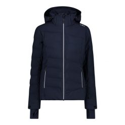 Kurtka damska narciarska CMP 34W4596. Niebieskie kurtki narciarskie CMP, na zimę, l, bez wzorów, bez kaptura, narciarskie. W wyprzedaży za 887.50 zł.