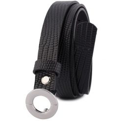 Pasek skórzany BELTIMORE r.100-115 cm czarny O17. Czarne paski bez wzorów. Za 54.99 zł.