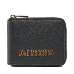 Mały Portfel Damski LOVE MOSCHINO. Czarne portfele Love Moschino, bez wzorów. Za 249.99 zł.