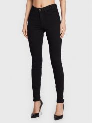 Guess Jeansy 1981 W2YA46 D4PZ1 Czarny Skinny Fit. Czarne jeansy Guess, z aplikacjami, z bawełny. Za 359.99 zł.