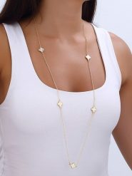 Luja Bijoux Pozłacany naszyjnik z elementem ozdobnym rozmiar: onesize. Żółte naszyjniki Luja Bijoux, z materiału, metalowe. Za 96.60 zł.