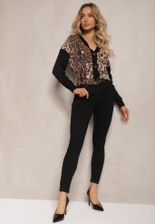 Czarne Jeansy z Efektem Push-Up Skinny Fortoria. Czarne jeansy Renee, bez wzorów, z jeansu, eleganckie. W wyprzedaży za 63.99 zł.