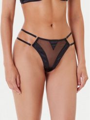 Hunkemöller Stringi Vienna 301822 Czarny. Czarne stringi Hunkemöller, bez wzorów, z syntetyku. Za 59.99 zł.