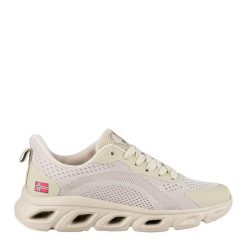 Buty do biegania damskie Norway GUDRUN. Białe buty do biegania Aulp, bez wzorów, z dzianiny, bez zapięcia, do biegania. Za 323.99 zł.