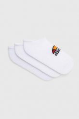 Ellesse skarpetki 3-pack kolor biały. Białe skarpetki Ellesse, bez wzorów. W wyprzedaży za 41.99 zł.