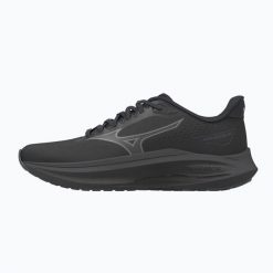 Buty do biegania damskie Mizuno Wave Inspire 22 D. Czarne buty treningowe Mizuno, bez wzorów, z materiału, bez zapięcia, do biegania, mizuno wave. Za 559.99 zł.