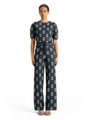 Scotch & Soda Spodnie w kolorze granatowym rozmiar: M. Niebieskie spodnie materiałowe Scotch & Soda, bez wzorów, z materiału, z podwyższonym stanem. Za 238.29 zł.