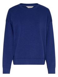 MOSS COPENHAGEN Bluza w kolorze granatowym rozmiar: XS/S. Niebieskie bluzy bez kaptura Moss Copenhagen, s, bez wzorów, z wiskozy, bez kaptura. Za 130.99 zł.