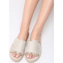 Beżowe Klapki Chiffon. Klapki marki NABAIJI. Za 69.99 zł.