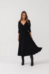 SUKIENKA MARIE CZARNA S - Flawless. Czarne sukienki Flawless, do pracy, s, bez wzorów, biznesowe, bez kołnierzyka, bez ramiączek, oversize. Za 262.50 zł.