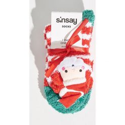 Skarpetki świąteczne - Czerwony. Czerwone skarpetki Sinsay. Za 14.99 zł.