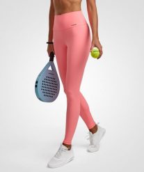Legginsy do tenisa/padel damskie Smart z kieszenią na piłki. Brązowe legginsy NORDICDOTS, bez wzorów, z materiału, wakacyjne. Za 365.00 zł.