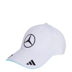 Czapka Mercedes-AMG Petronas Formula One Team George Russell. Czarne czapki z daszkiem adidas, bez wzorów, z materiału, sportowe. Za 199.00 zł.
