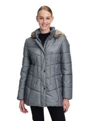 Betty Barclay Płaszcz pikowany w kolorze niebiesko-szarym rozmiar: 40. Niebieskie płaszcze Betty Barclay, bez wzorów, bez kaptura. Za 382.99 zł.