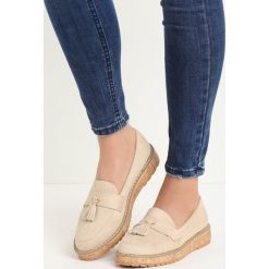 Beżowe Mokasyny Boyle. Brązowe mokasyny Born2be, ze skóry. Za 59.99 zł.