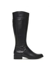 Caprice Oficerki 9-25511-41 Czarny. Czarne kozaki Caprice, bez wzorów, ze skóry, bez obcasa, na płaskiej podeszwie, bez zapięcia. Za 659.99 zł.