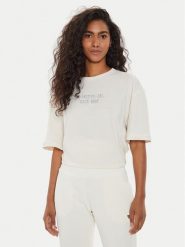 Guess T-Shirt W4YI18 JA914 Écru Regular Fit. T-shirty Guess, s, z aplikacjami, z bawełny, bez kołnierzyka, bez ramiączek. Za 119.99 zł.