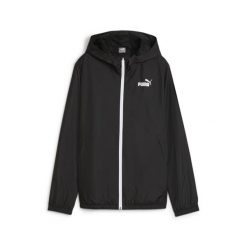 Damska wiatrówka Essentials Solid PUMA Black All. Czarne kurtki przejściowe sportowe Puma, na jesień, xs, bez wzorów, z kapturem, do biegania. Za 152.99 zł.