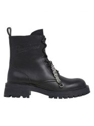 Pepe Jeans FOOTWEAR Skórzane botki w kolorze czarnym rozmiar: 38. Czarne botki Pepe Jeans FOOTWEAR, bez wzorów, z jeansu, bez obcasa, bez zapięcia. Za 230.53 zł.