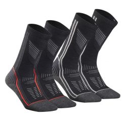 Skarpety turystyczne Quechua SH900 Mountain Mid. Czarne skarpetki QUECHUA, bez wzorów, z elastanu. Za 119.99 zł.