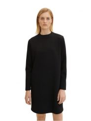 Tom Tailor Sukienka codzienna 1034555 Czarny Regular Fit. Czarne sukienki Tom Tailor, na co dzień, bez wzorów, z syntetyku, bez kołnierzyka, bez ramiączek, proste. Za 319.99 zł.