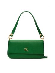 Calvin Klein Jeans Torebka Minimal Monogram Shoulder Pouch LV04K3161G Zielony. Zielone torebki klasyczne Calvin Klein Jeans, bez wzorów, z jeansu, bez dodatków. Za 449.99 zł.