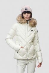 BLAUER Alicia Biała kurtka damska Short Jackets. Białe kurtki Blauer USA, l, bez wzorów, z futra, eleganckie, bez kaptura. W wyprzedaży za 1,369.99 zł.