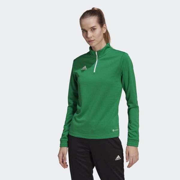 Bluza piłkarska damska Adidas Entrada 22 Training Top. Białe bluzy adidas, l, bez wzorów, bez kaptura, do piłki nożnej. Za 113.97 zł.