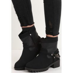 Czarne Matowe Botki Anklecuff. Botki marki Born2be. Za 89.99 zł.