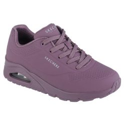 Buty sportowe Sneakersy damskie, Skechers Uno-Stand on Air. Fioletowe buty sportowe lifestyle Skechers, bez wzorów, z gumy, bez zapięcia, trekkingowe, skechers sport. Za 299.99 zł.