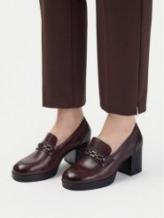 Lasocki Półbuty CEO-WB-ROSA-43 Bordowy. Czerwone półbuty wsuwane Lasocki, bez wzorów, ze skóry, bez obcasa, na obcasie. Za 249.99 zł.