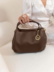 Lia Biassoni Skórzana torebka "Taro" w kolorze brązowym - 28 x 25 x 18 cm rozmiar: onesize. Brązowe torebki klasyczne Lia Biassoni, bez wzorów, z materiału, przez ramię, bez dodatków. Za 260.99 zł.