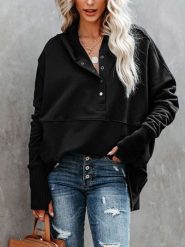 Milan Kiss Bluza w kolorze czarnym rozmiar: S. Czarne bluzy z kapturem Milan Kiss, s, bez wzorów, bez kaptura. Za 137.10 zł.