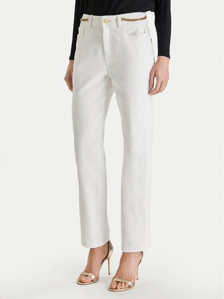 Marciano Guess Jeansy 6RGA01 7455A Biały Regular Fit. Białe jeansy Marciano Guess, z aplikacjami, z bawełny. Za 483.99 zł.
